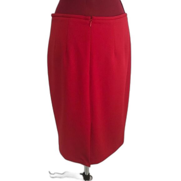 Calvin Klein Vibrant Red Pencil Skirt Women's Size 6 - Picture 4 of 9